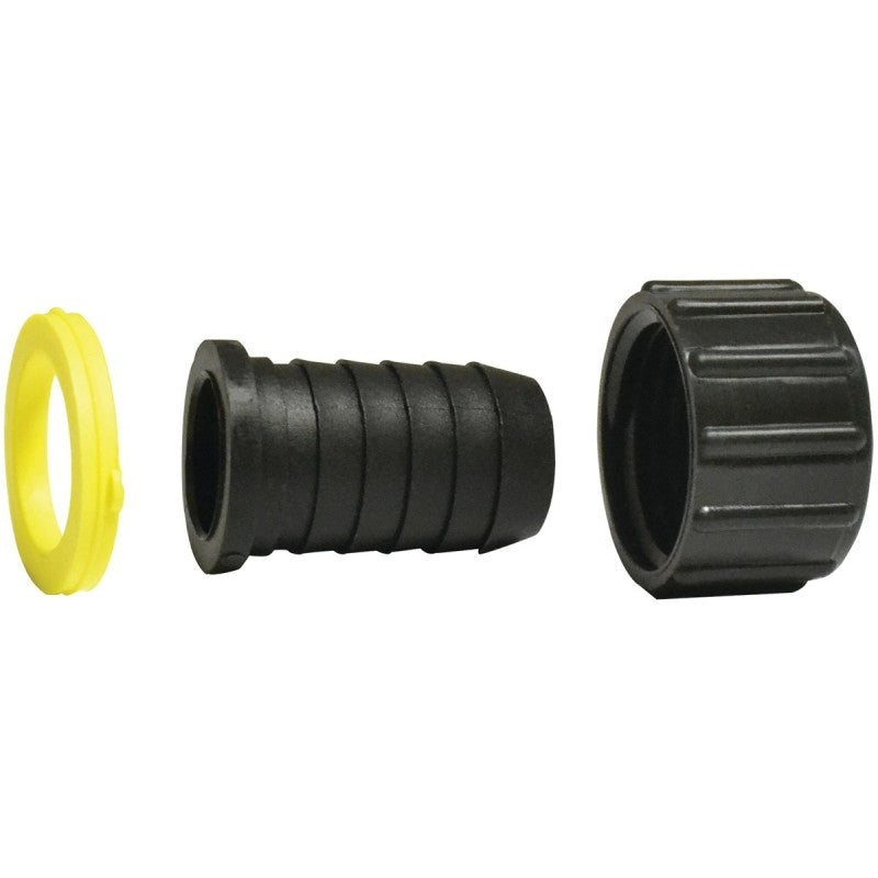 Green Leaf B3412WP Assembly Fitting, 1/2 in, Barb, Polypropylene (Pack of 5)