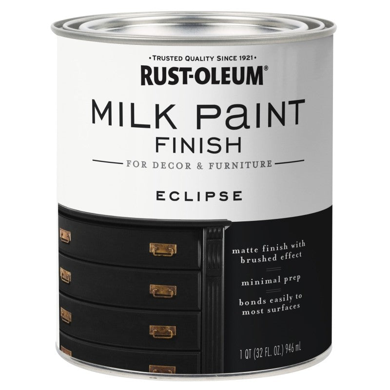Rust-Oleum 331052 Milk Paint, Matte, Eclipse, 1 qt, Can