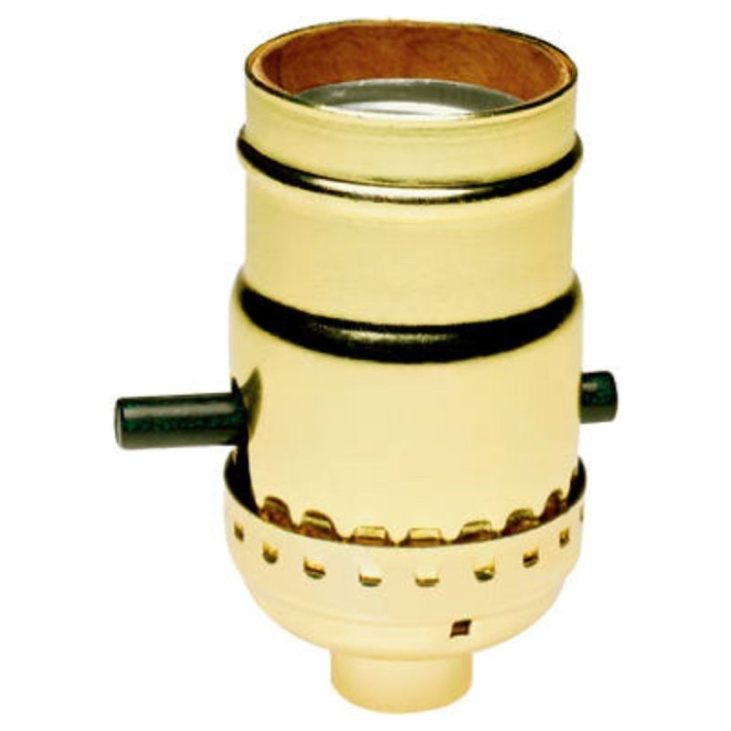 Pass & Seymour 6098PGCC20 Lamp Holder, 2 in W x 2-1/2 in H Dimensions, 250 V, 660 W, Brass/Metal Housing Material