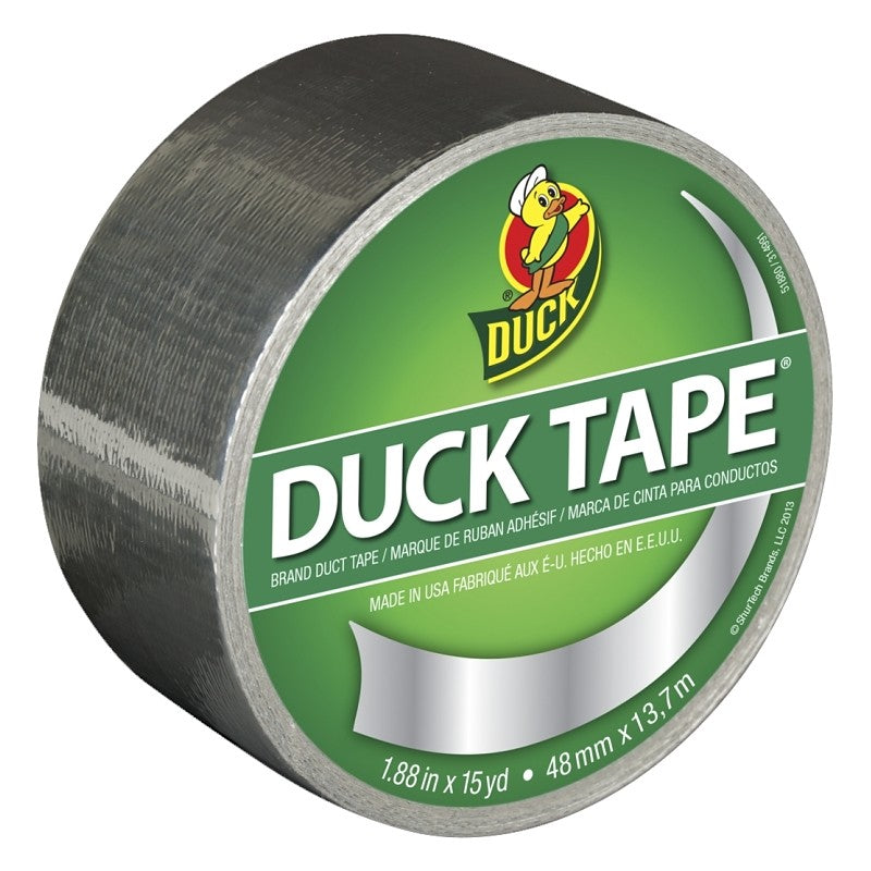 Duck 1303158 Duct Tape, Chrome, 8 mil Thick, 15 yd L, 1.88 in W