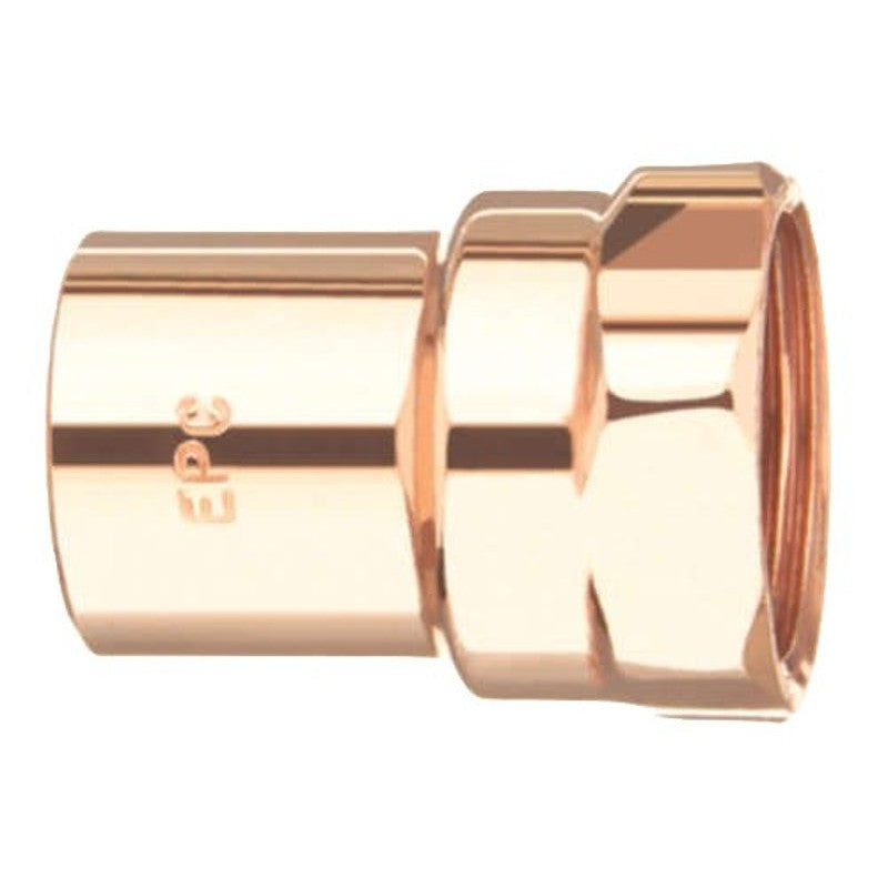 Elkhart Products 103R Series 30134 Reducing Pipe Adapter, 1/2 x 3/4 in, Sweat x FNPT, Copper
