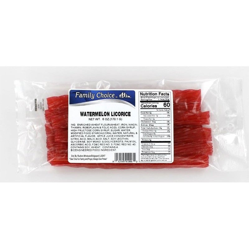 Family Choice 1008 Licorice, Watermelon Flavor, 6 oz (Pack of 12)