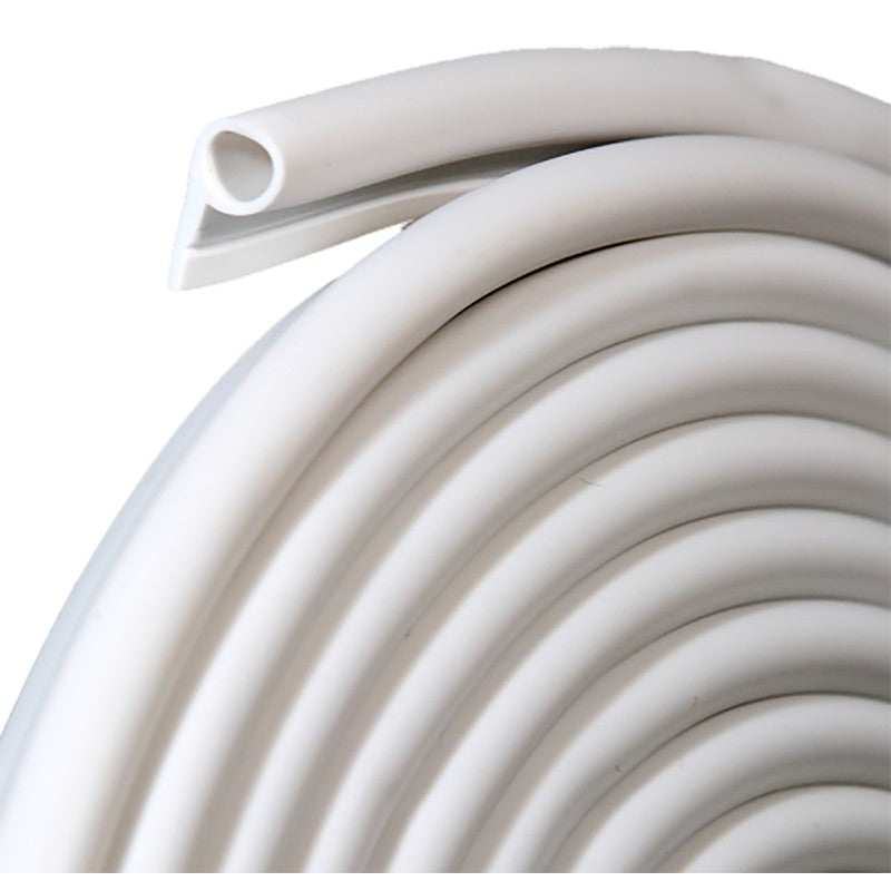 Frost King V18WH Gasket Weatherstrip, 1/2 in W, 1/4 in Thick, 17 ft L, Vinyl, White
