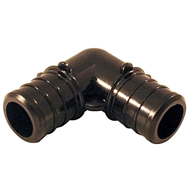 Apollo ApolloPEX Series PXPAE125PK Pipe Elbow, 1/2 in, Barb, 90 deg Angle, Poly Alloy, 200 psi Pressure