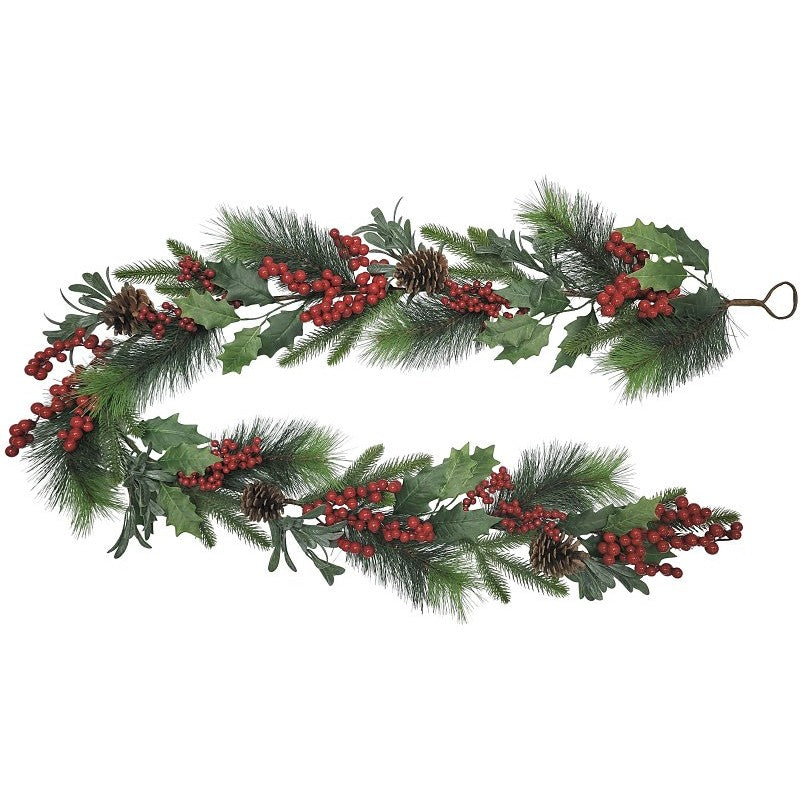 Puleo Asia Limited 312-4459-G6/8 Classic Christmas Garland, 43 Tips, 6 ft (Pack of 6)