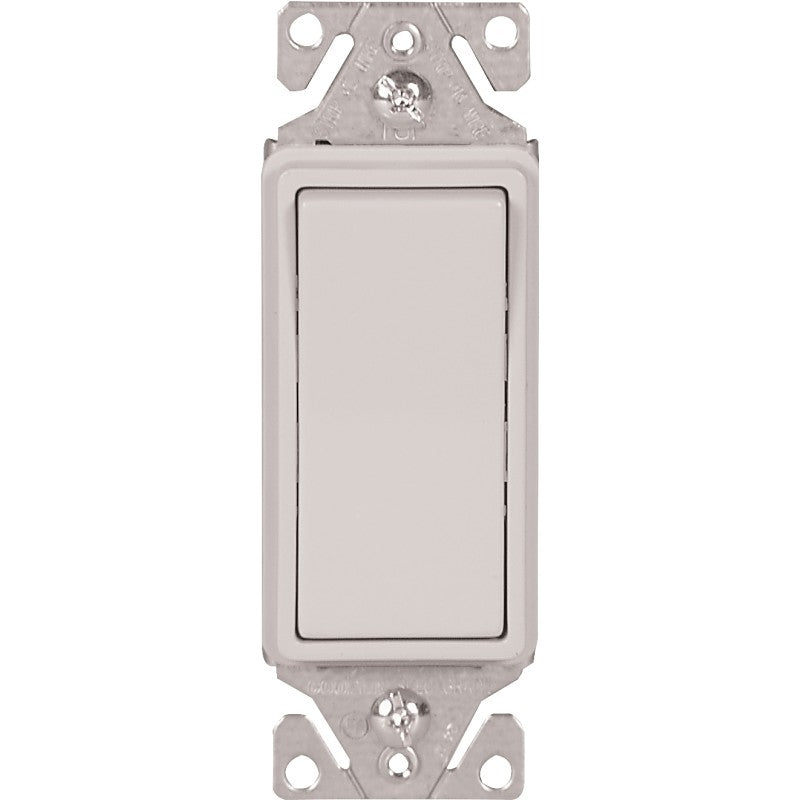 Eaton Wiring Devices 7500 Series 7513W-BOX Rocker Switch, 15 A, 120/277 V, 3-Way, Lead Wire Terminal, White, 1-Phase