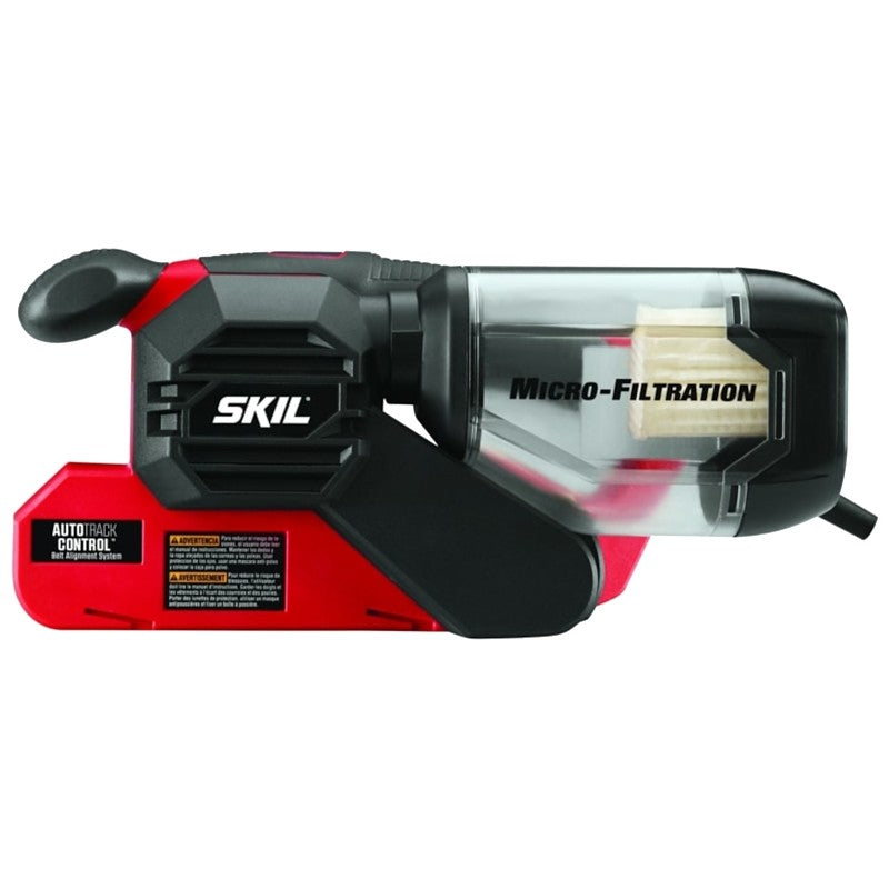 Skil 7510-01 Belt Sander, 6 A, 3 x 18 in Belt, Abrasive Belt, Auxiliary Handle, 6 ft L Cord