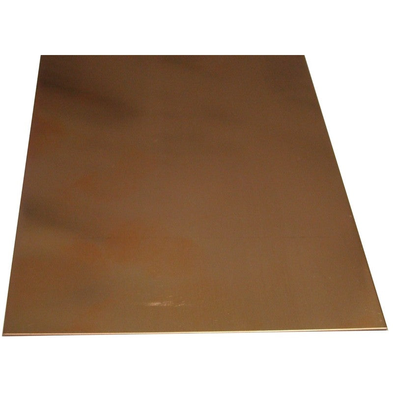K & S 259 Decorative Metal Sheet, 22 ga Thick Material, 4 in W, 10 in L, Copper (Pack of 3)