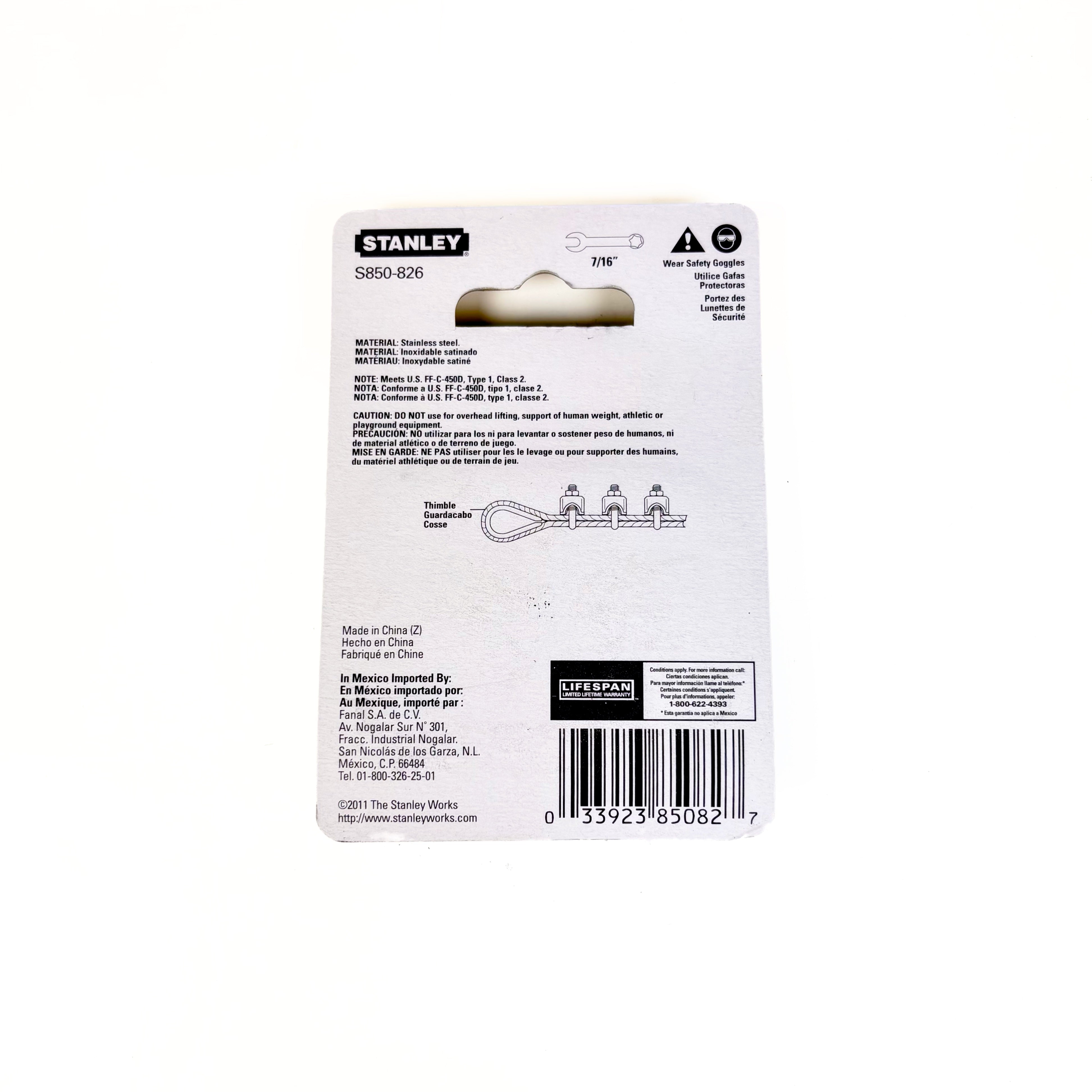 Wire Cable Clamps 3/16 Inch Stainless Steel 2 Pack