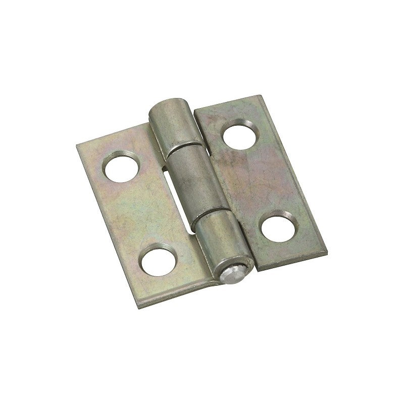National Hardware N145-920 Utility Hinge, 1 in L x 1 in W Dimensions, 0.106 in Dia Pin, 1 in W Frame Leaf, Zinc, Mortise