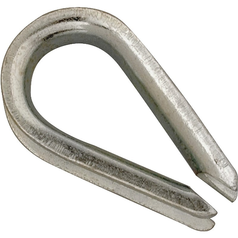 Campbell T7670649 Wire Rope Thimble, 3/8 in Dia Cable, Malleable Iron, Electro-Galvanized (Pack of 10)
