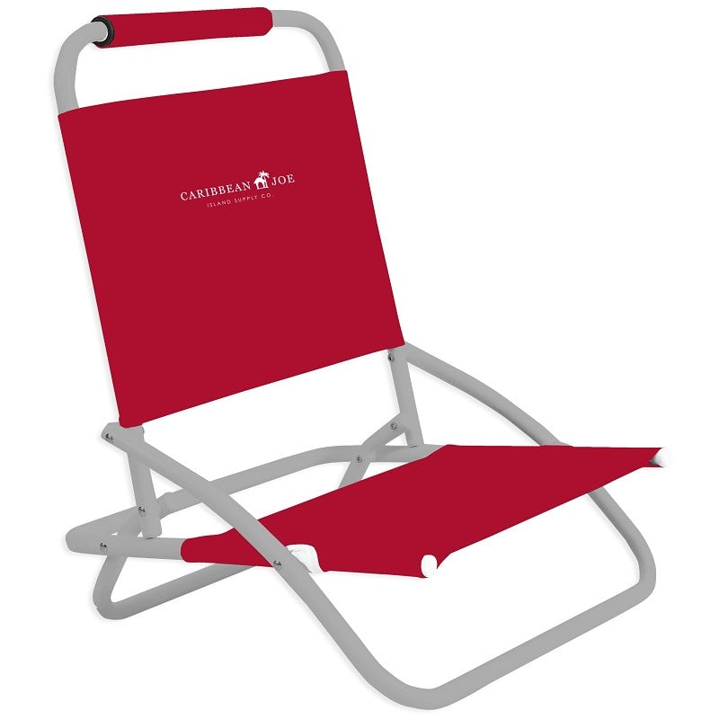 Caribbean Joe CJ-7710 Beach Chair, 20.47 in W, 18.11 in D, 24 in H, Steel Frame, Polyester Seat (Pack of 6)