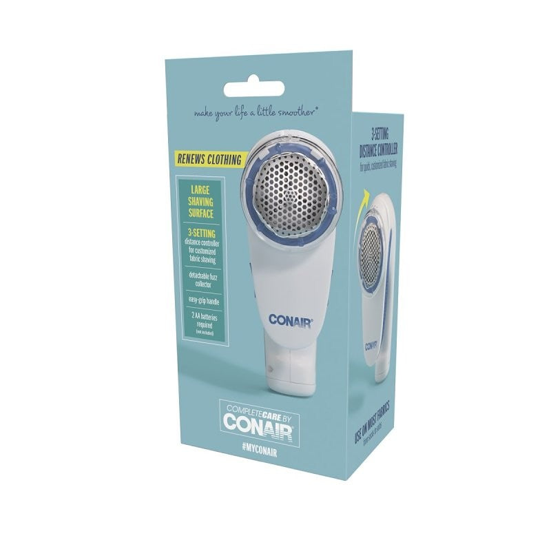 Conair CLS1X Fabric Shaver, Battery, White Housing