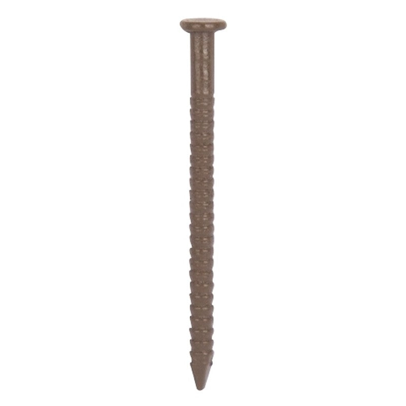ProSource NTP-174-PS Panel Nail, 16D, 1 in L, Steel, Painted, Flat Head, Ring Shank, Dark Oak (Pack of 4)