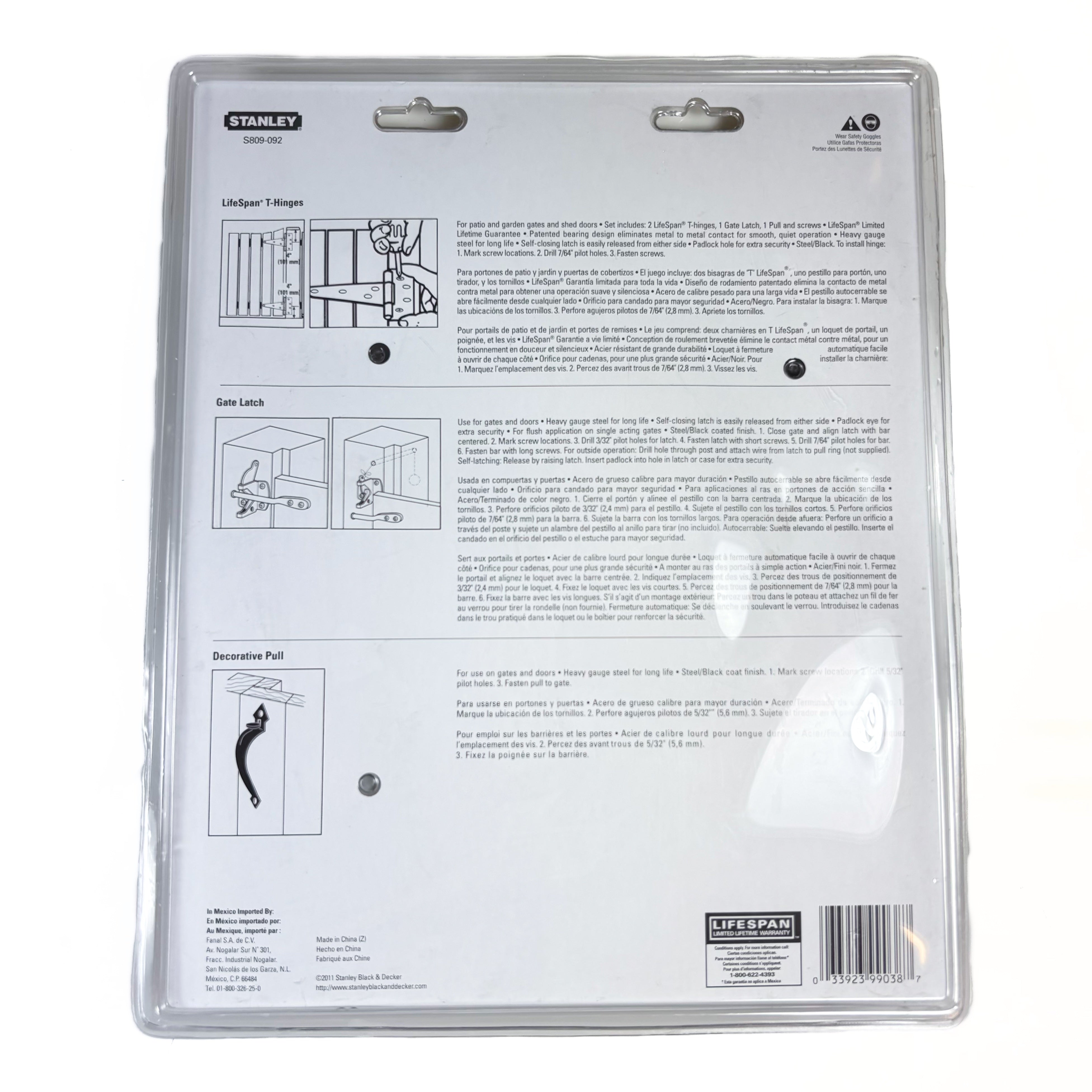 Rustic Gate Kit 7-1/2 Inch Black Steel (POS)
