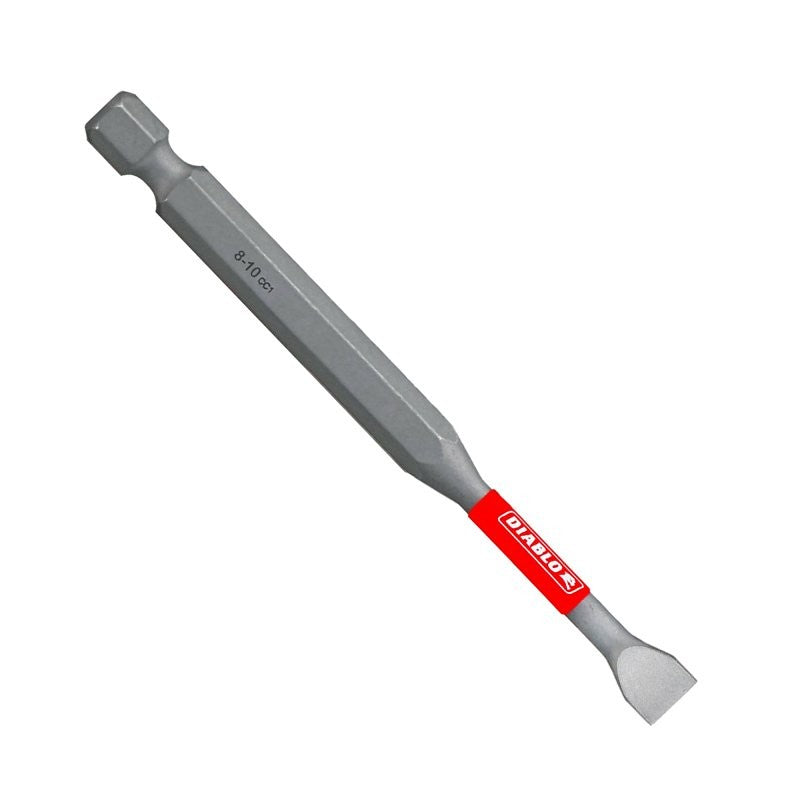 Diablo DSL81035P1 Drive Bit, #8 to 10 Drive, Slotted Drive, 1/4 in Shank, Hex Shank, 3-1/2 in L