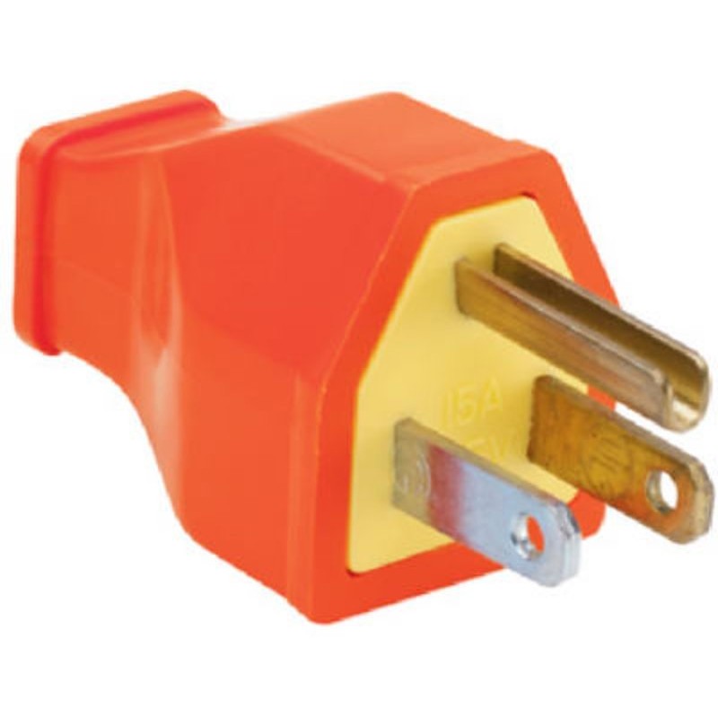 Legrand SA399OCC10 Plug and Connector, 2 -Pole, 15 A, 125 V, NEMA: NEMA 5-15P, Orange