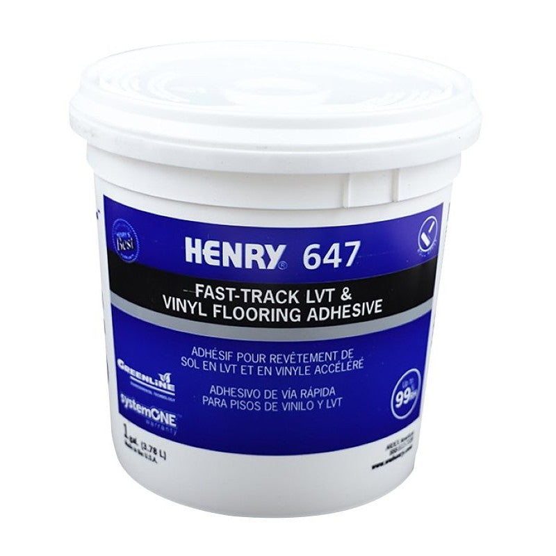 Henry 647 PlumPro 32080 Floor Adhesive, Paste, Mild, Purple, 1 gal Pail (Pack of 4)
