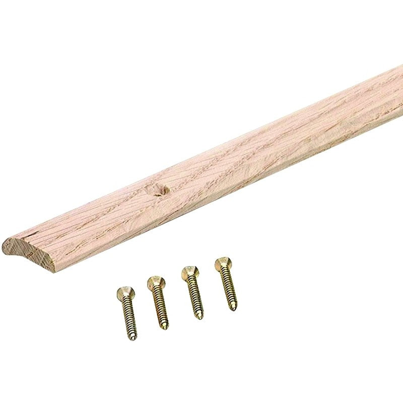 M-D 85290 Carpet Trim, 36-1/4 in L, 1 in W, Smooth Surface, Hardwood, Unfinished