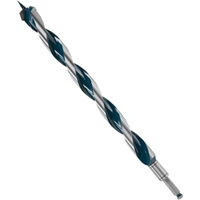 Bosch NKLT18 Auger Drill Bit, 1-1/8 in Dia, 17-1/2 in OAL, Open-Faced Flute, 7/16 in Dia Shank, Hex Shank