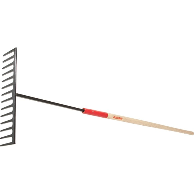 Razor-Back 63125 Asphalt Rake, 78 in OAL, 14-Tine, Steel Tine, Ash Wood Handle, Straight Handle
