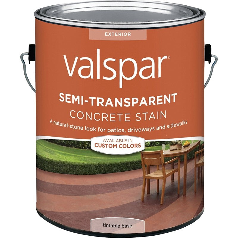 Valspar 024.0082060.007 Semi-Transparent Concrete Stain, Gloss, Liquid, 1 gal (Pack of 4)