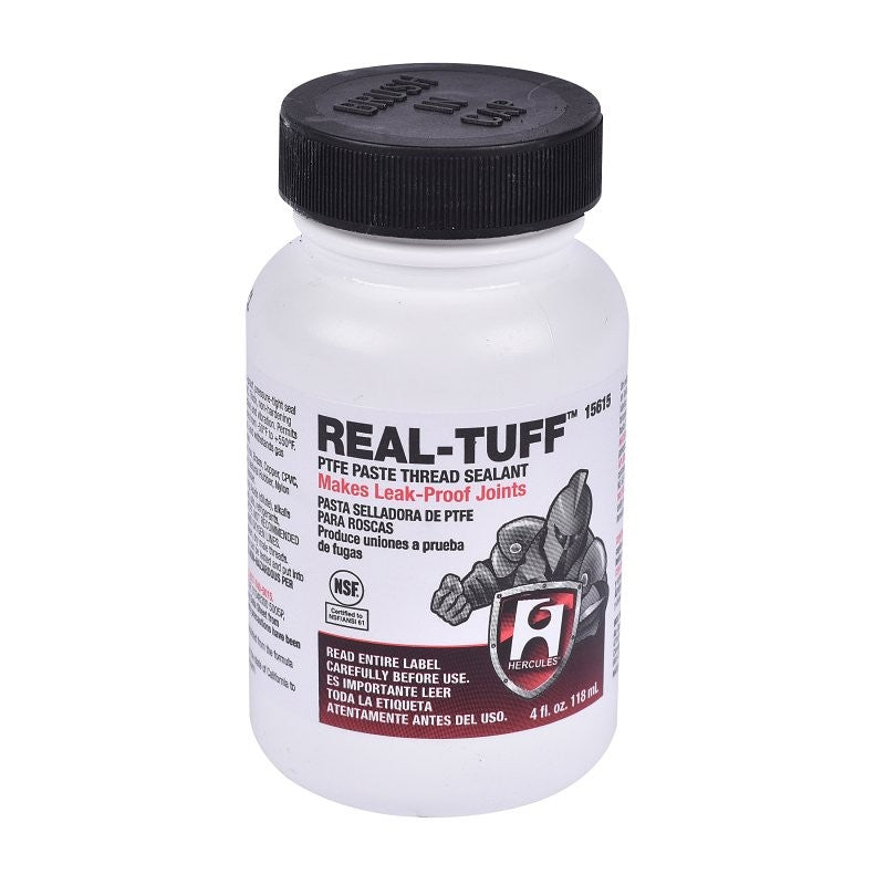 Hercules Real-Tuff 15615 Thread Sealant, 4 oz, Can, Paste, White