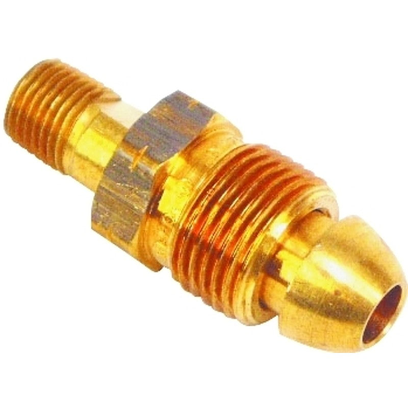 US Hardware RV-443C Propane Adapter Fitting, 1/4 in POL x MPT, Brass