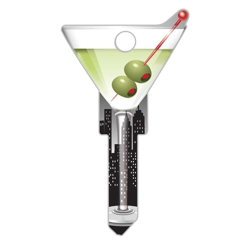 Lucky Line B133S Key Blank, Martini, Brass, Painted (Pack of 5)