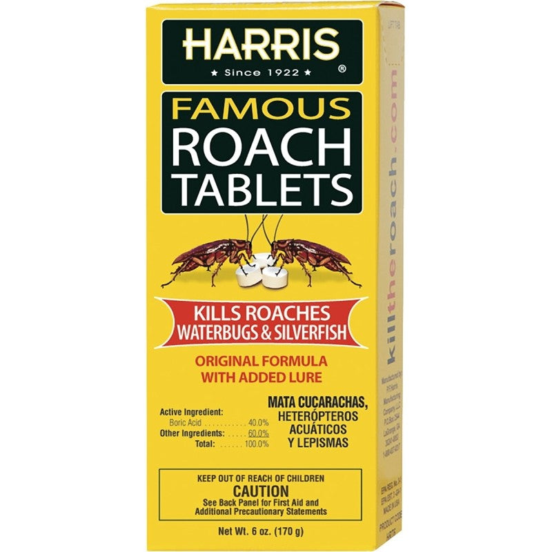 Harris HRT-6 Roach Tablet, Crystalline Solid, 6 oz