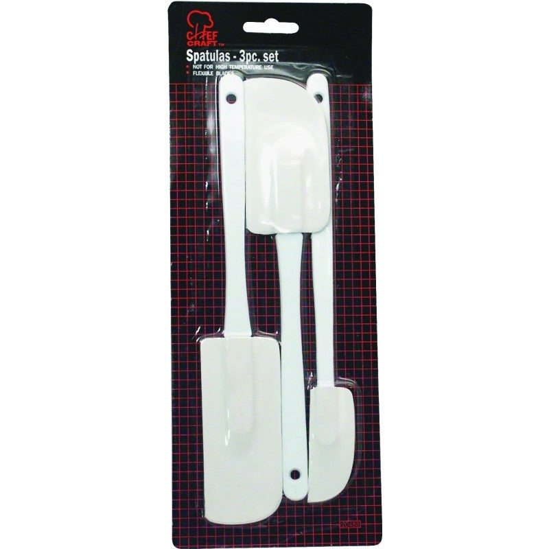 Chef Craft 20488 Spatula Set, 10 in OAL, EVA Foam Blade, White