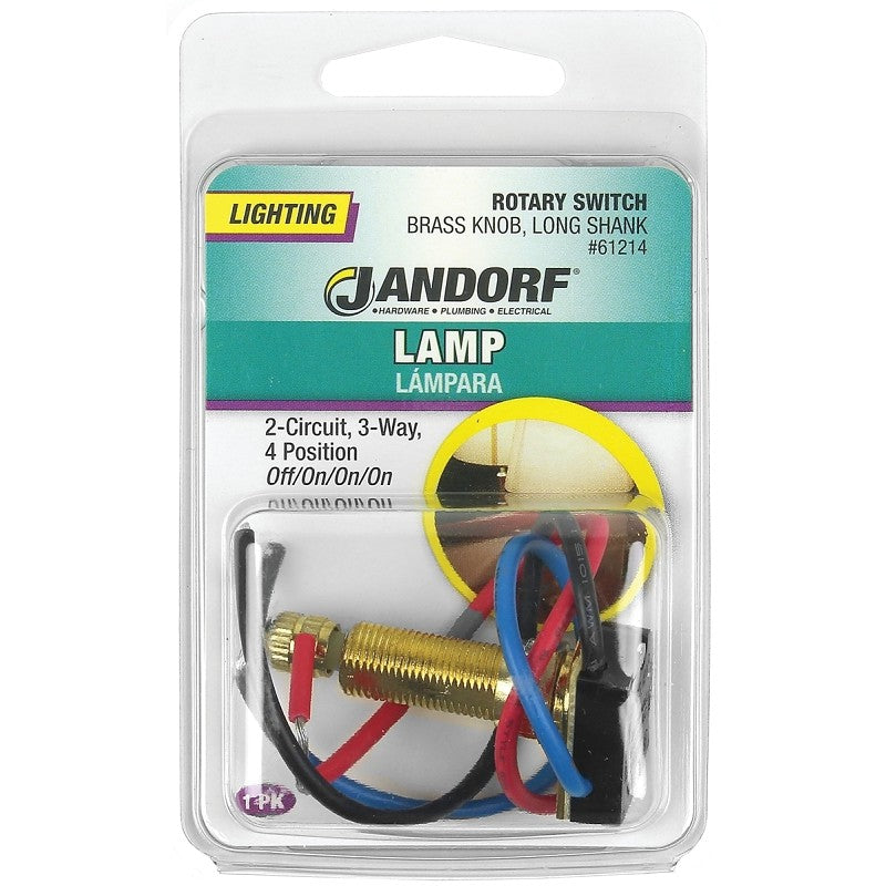 Jandorf 61214 Double Circuit Rotary Switch, 3 A, 125 V