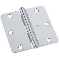 Door Hinge 3 Inch 1/4 Radius Polished Chrome