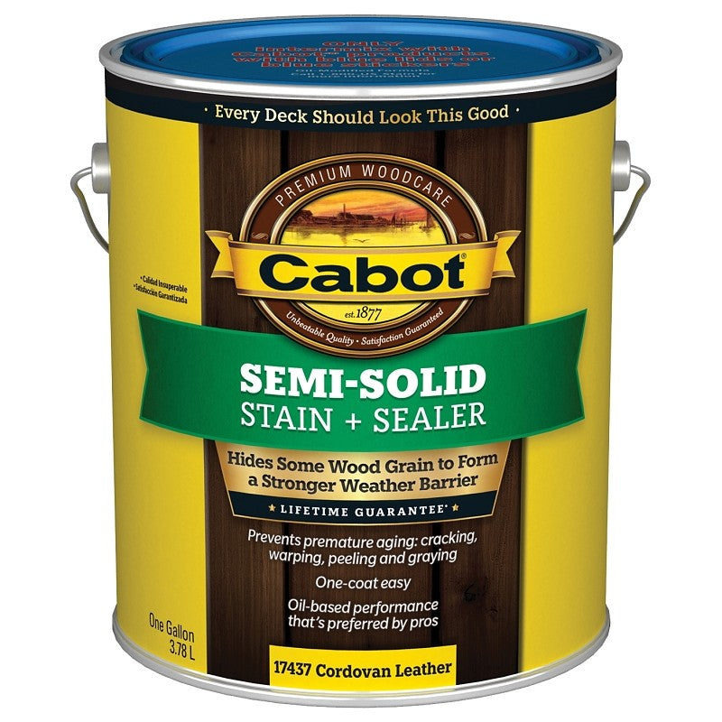 Cabot 140.0017437.007 Deck and Siding Stain, Cordovan Brown, Liquid, 1 gal (Pack of 4)