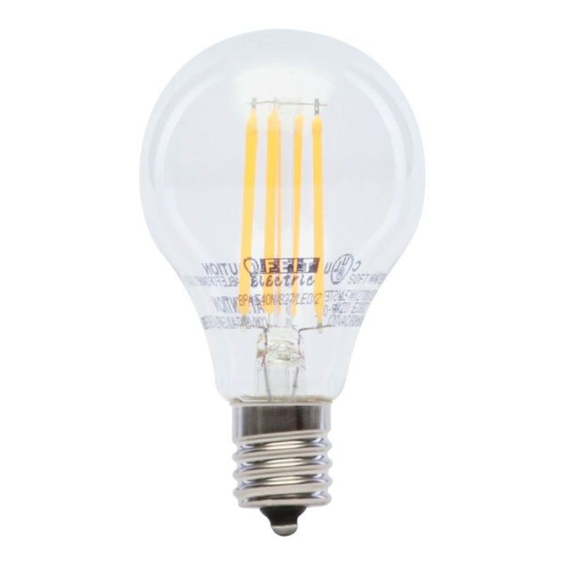 Feit Electric BPA1540N/827/LED/2 LED Lamp, General Purpose, A15 Lamp, 40 W Equivalent, E17 Lamp Base, Dimmable, Clear