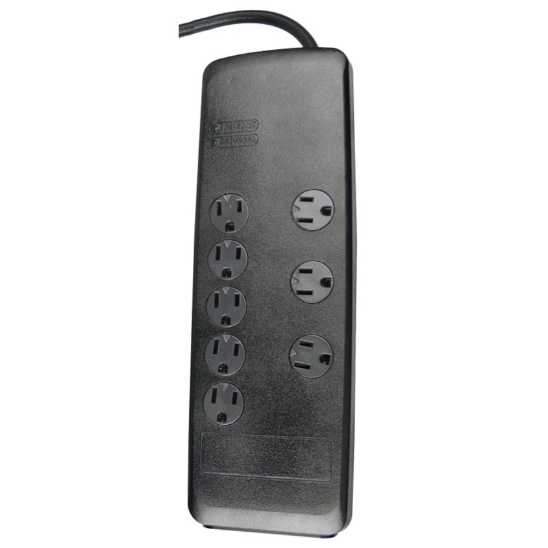 Woods 41618 Surge Protector, 120 VAC, 15 A, 8-Outlet, 3540 J Energy, Black