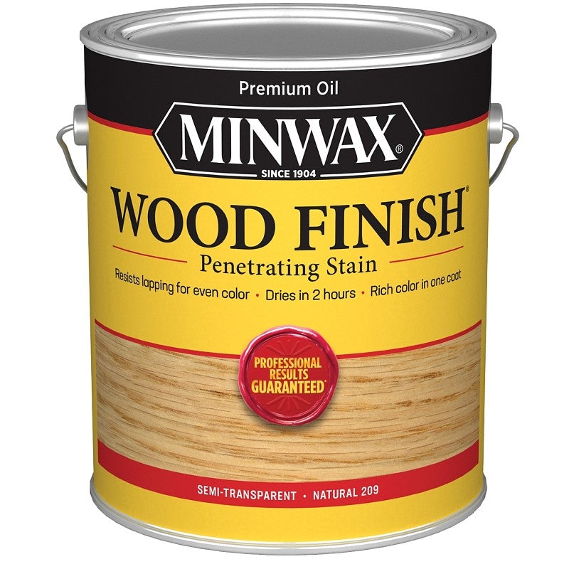 Minwax 71000000 Wood Stain, Oil Base, Natural, Liquid, 1 gal, Can (Pack of 2)