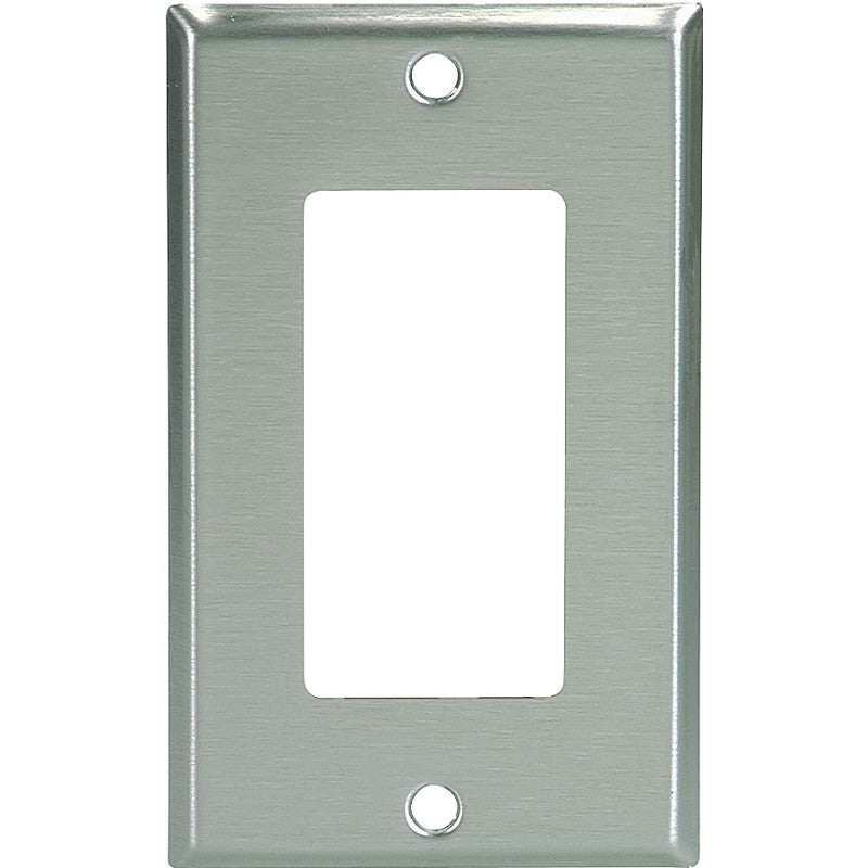 Eaton Cooper Wiring 93401 93401-BOX1 Wallplate, 4-1/2 in L, 2-3/4 in W, 1 -Gang, Stainless Steel, Brushed Satin