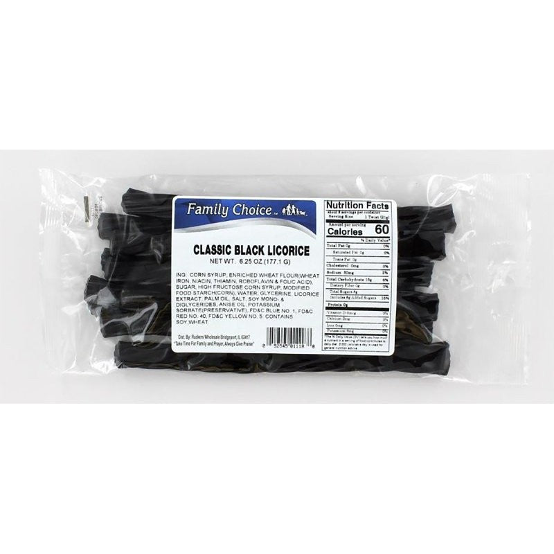 Family Choice 1118 Licorice, Classic Black Flavor, 7 oz (Pack of 12)
