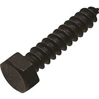 Lag Screws 5/16 By 1-1/2 Inch Black Steel 6 Pack