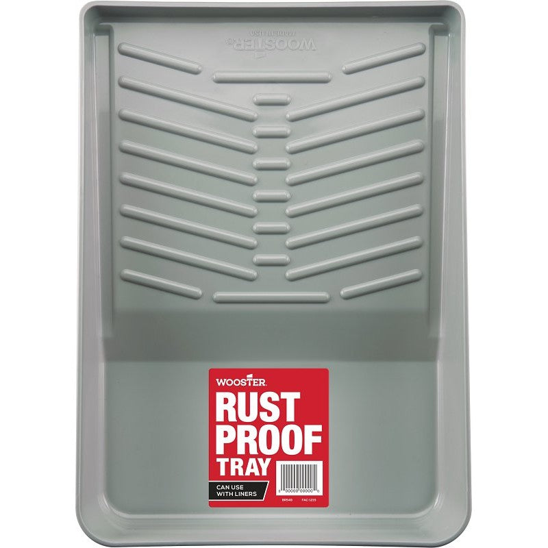Wooster BR549-11 Paint Tray, 16-1/2 in L, 11 in W, 1 qt, Polypropylene Co-Polymer, Gray