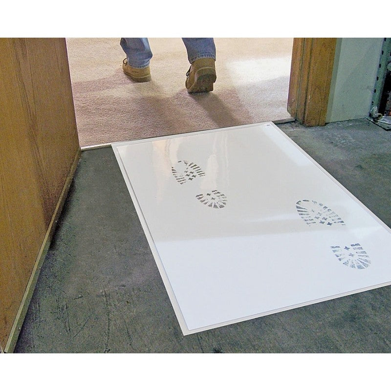 Surface Shields Step N Peel DG30W Reusable Tacky Clean Mat, 31-1/2 in L, 25-1/2 in W, 2 mil Thick, Acrylic/Polyethylene (Pack of 4)