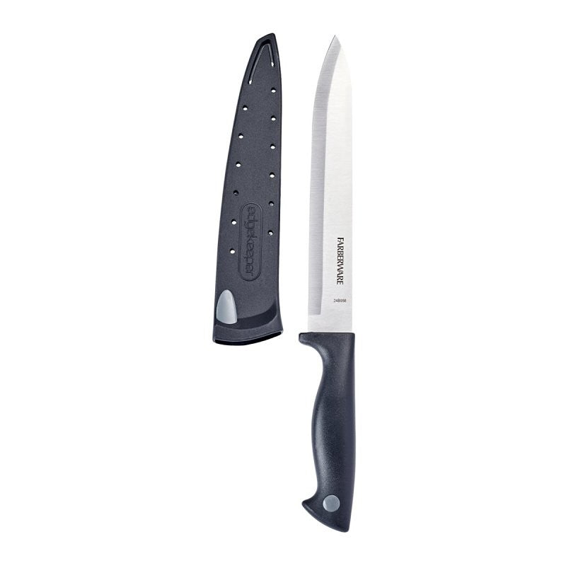 Farberware 5301747 Slicer Knife, 8 in L Blade, Stainless Steel Blade, Polypropylene Handle, Black Handle, Plain Blade (Pack of 3)