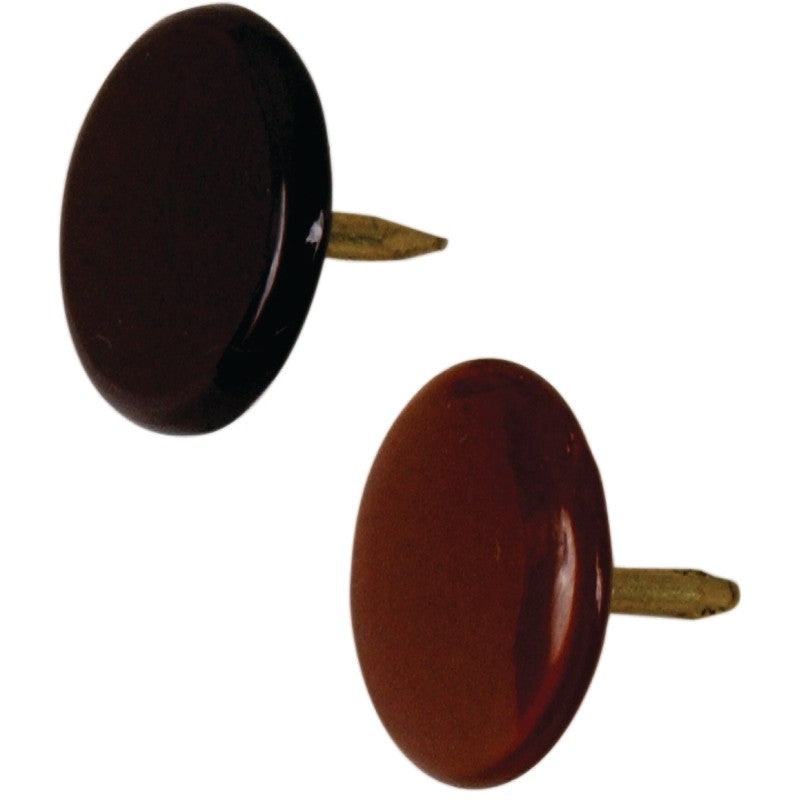 Hillman 122679 Thumb Tack, 15/64 in Shank, Metal, Painted, Brown, Flat Head, Sharp Point (Pack of 6)