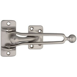 Deluxe Swing Door Security Guard Solid Brass Satin Nickel Finish (POS)