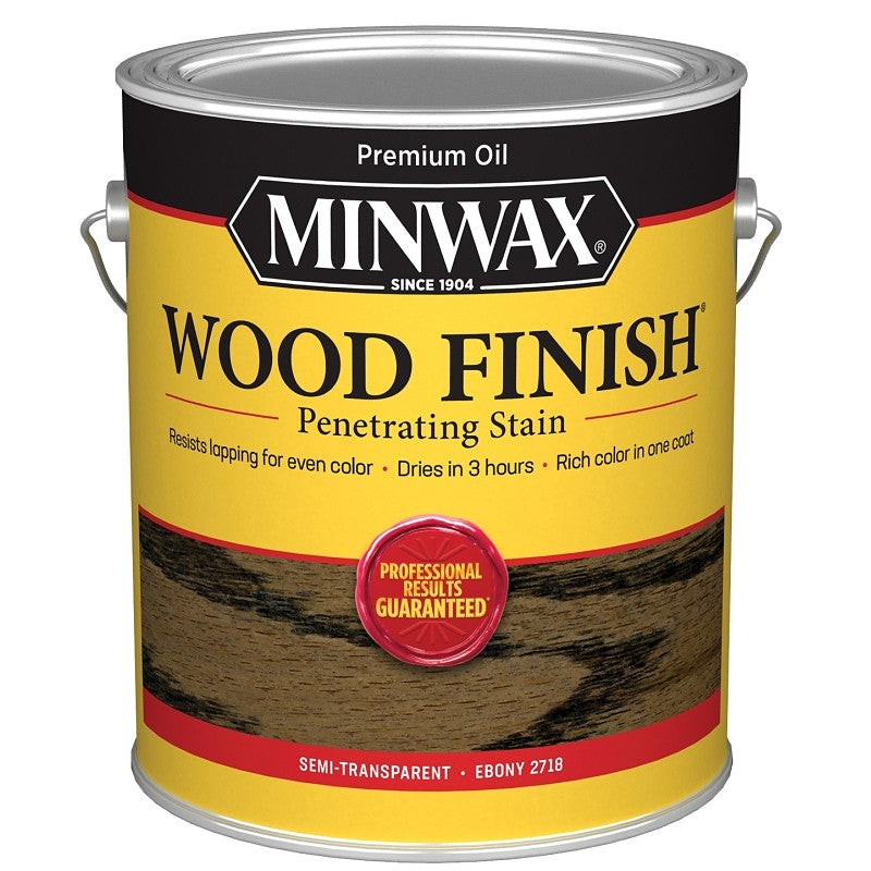Minwax Wood Finish 710960000 Wood Stain, Ebony, Liquid, 1 gal (Pack of 2)