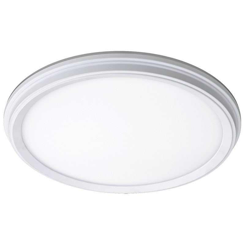 ETI 56572113 Flushmount with Color Preference and Nightlight, White Shade, 120 V, 14 W, Integrated LED Lamp, 900