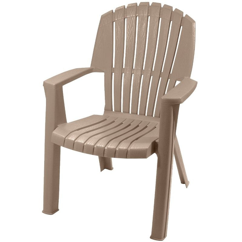 Gracious Living 11086-18 Cape Cod Chair, 28-1/2 in W, 28-1/2 in D, 37-3/4 in H, Polypropylene, Sand Stone