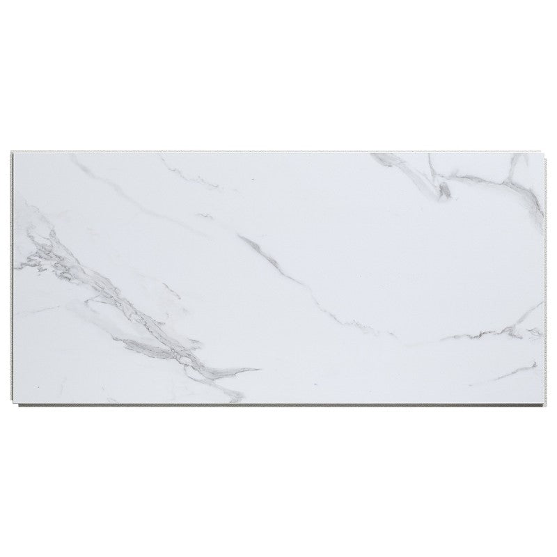 Palisade 53510 Small Wall Tile, 23.2 in L, 11.1 in W, Interlocking Edge, Vinyl, Carrara Marble, Adhesive Installation