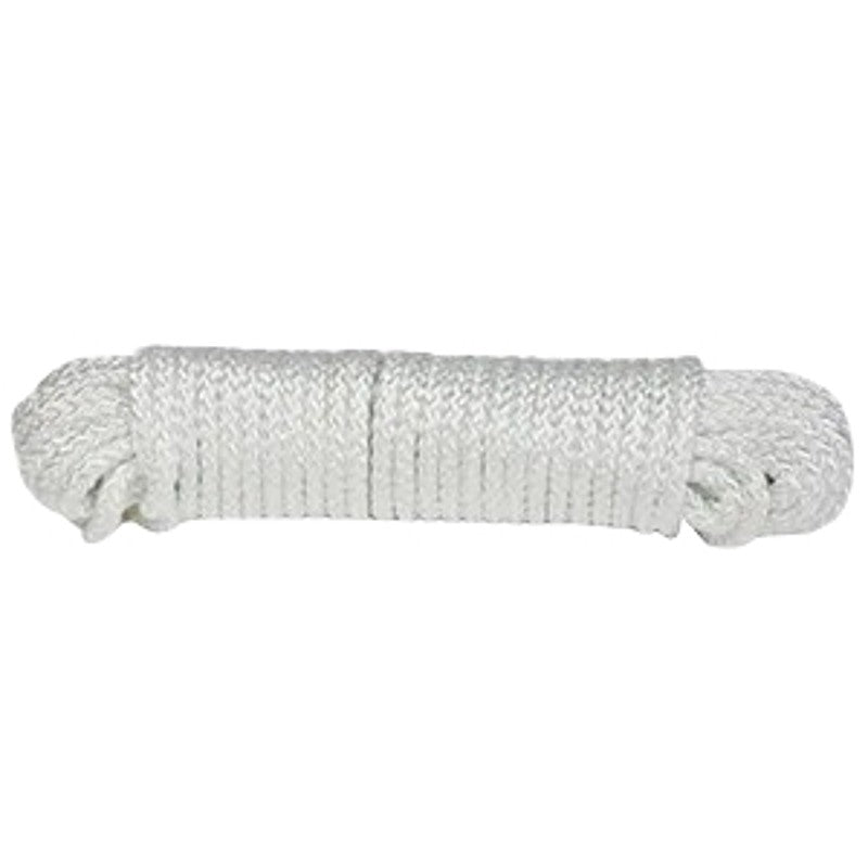 Baron 52803 Rope, 1/4 in Dia, 50 ft L, #8, 120 lb Working Load, Nylon, White
